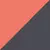 dark grey melange/orange