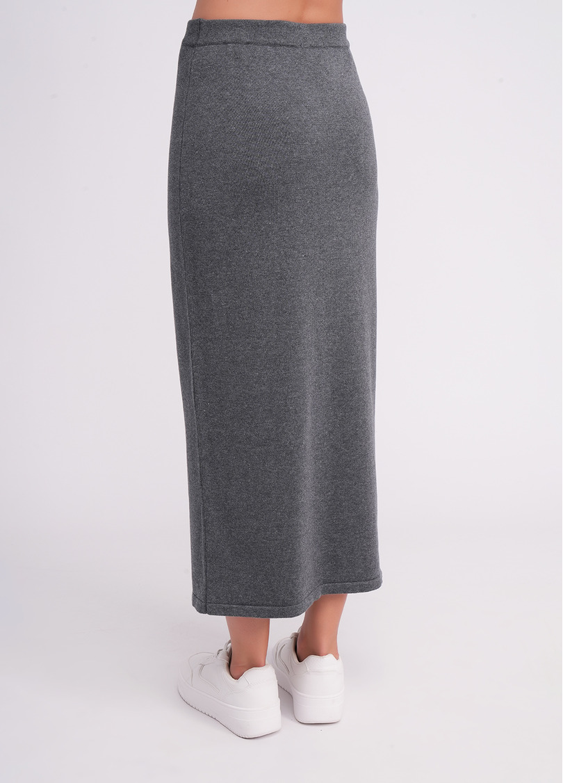 Трикотажная юбка миди FREYJA CTN 8504/230 asphalt melange (серый)