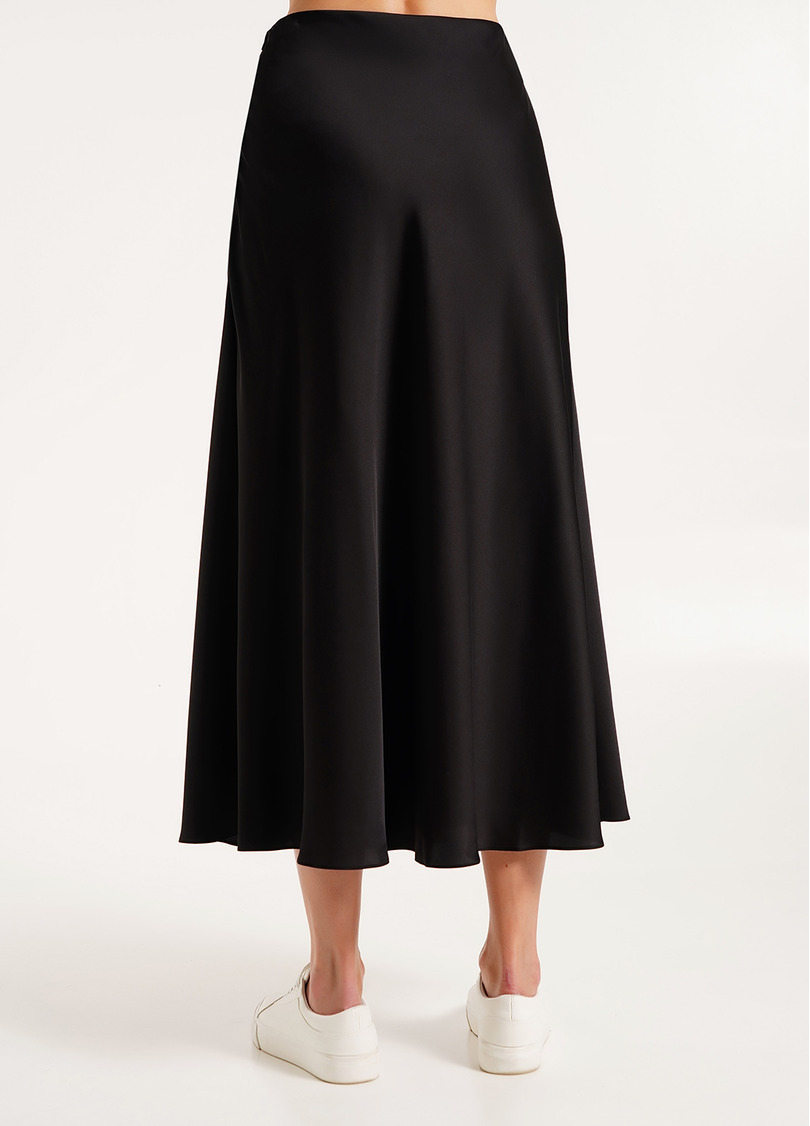 Шовкова спідниця міді HELENA SKIRT 8501/050 black (чорний)