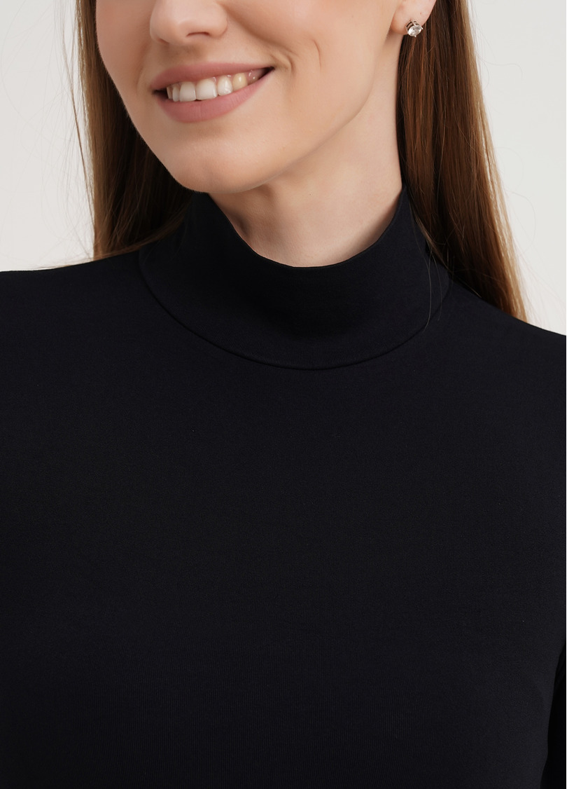 Боді безшовне з низьким коміром BODY LUPETTO MANICA LUNGA (чорний)