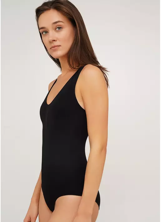 Коригуюче боді безшовне на широких бретелях BODY MODELLANTE nero (чорний)