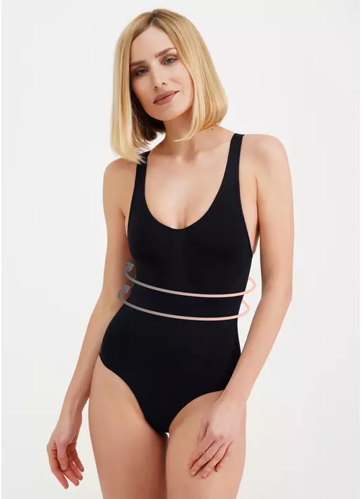 Моделююче боді з безшовної мікрофібри BODY MODELLING black (чорний)