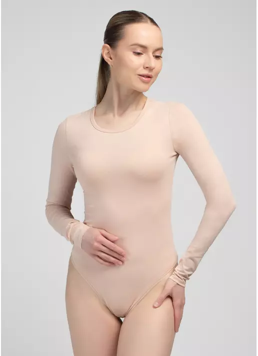Хлопковое боди Body line 3307/010 beige (бежевый)