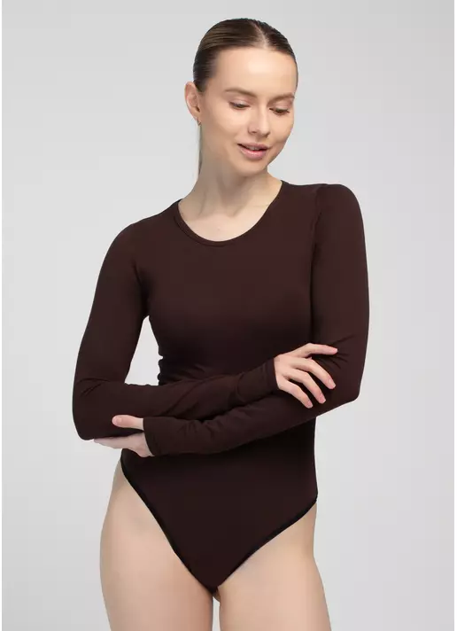 Бавовняне боді Body line 3307/010 coffee (коричневий)