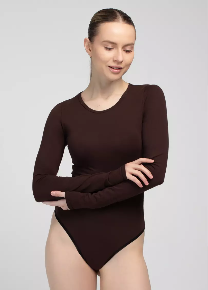 Бавовняне боді Body line 3307/010 coffee (коричневий)