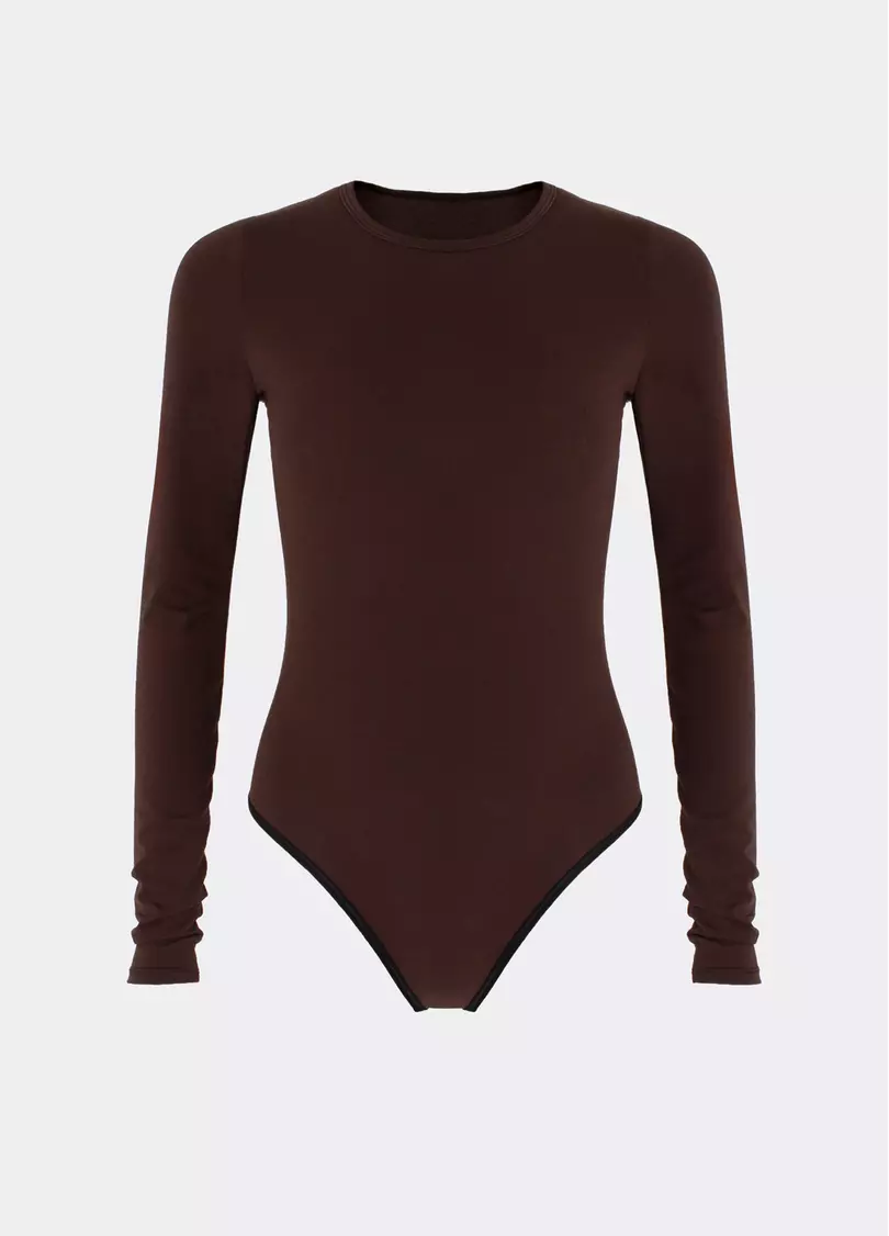 Бавовняне боді Body line 3307/010 coffee (коричневий)