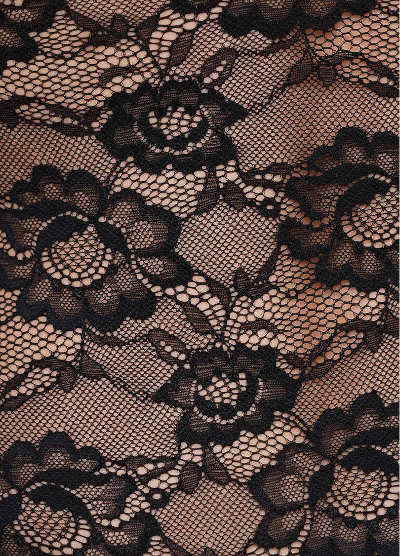 Кружевное боди с открытой спиной ROSA 3103/061 black (чорный)