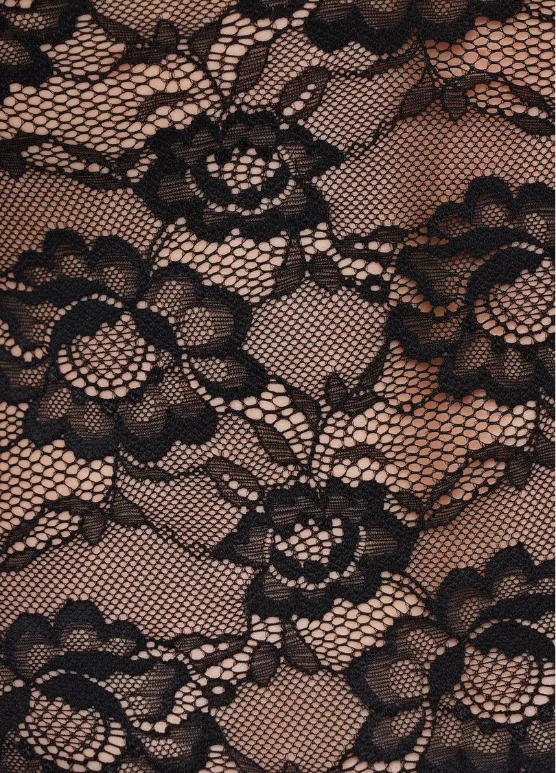 Кружевное боди с открытой спиной ROSA 3103/061 black (чорный)