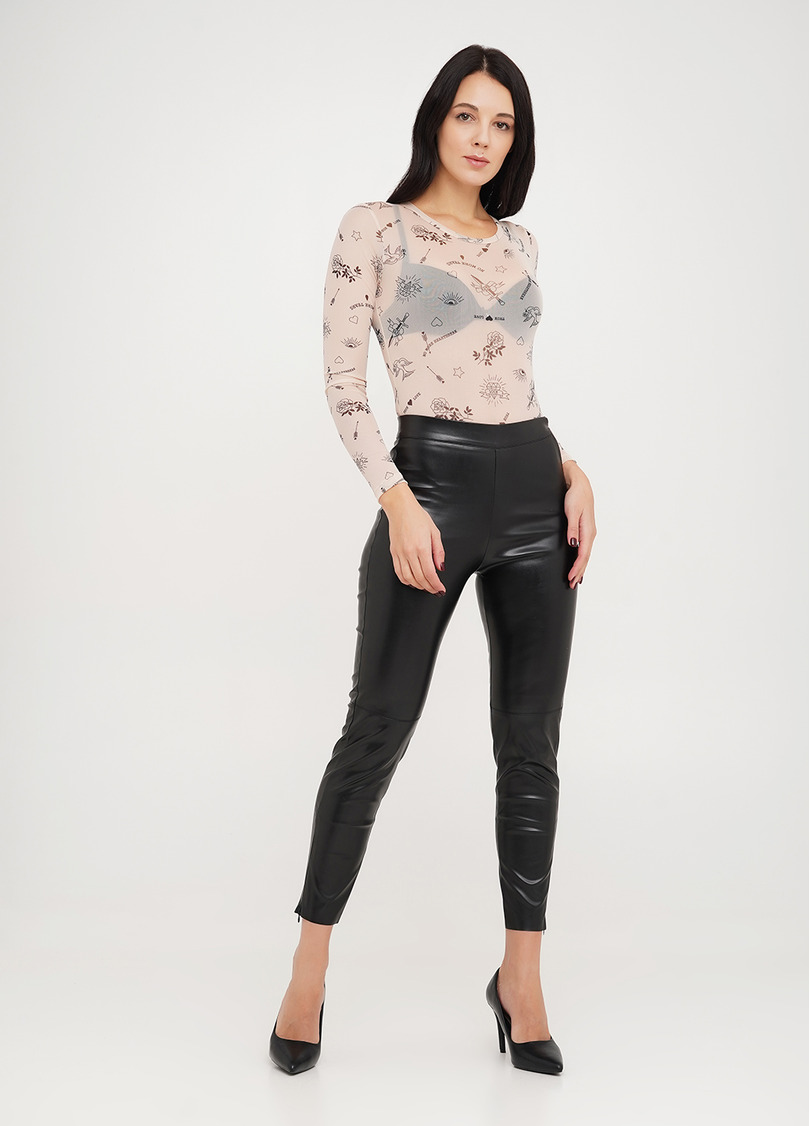 Боди с узором тату сетка Tatoo 3102/07 beige tatoo (бежевый)