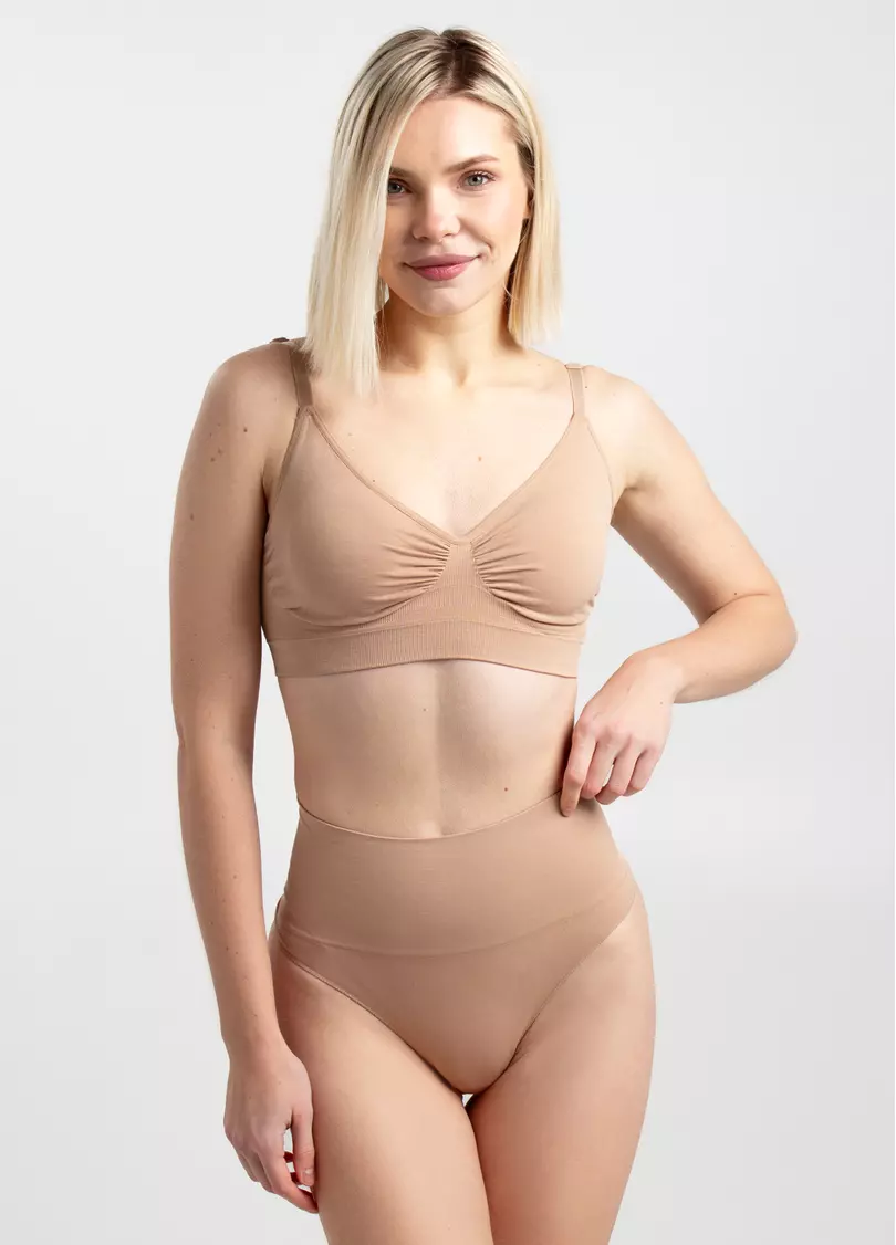 Безшовний бра BRA DOUBLE SHAPEWEAR nude (бежевий)