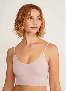 Бесшовный топ майка с фактурным узором CAMI TOP GRAIN burnished lilac (розовый)