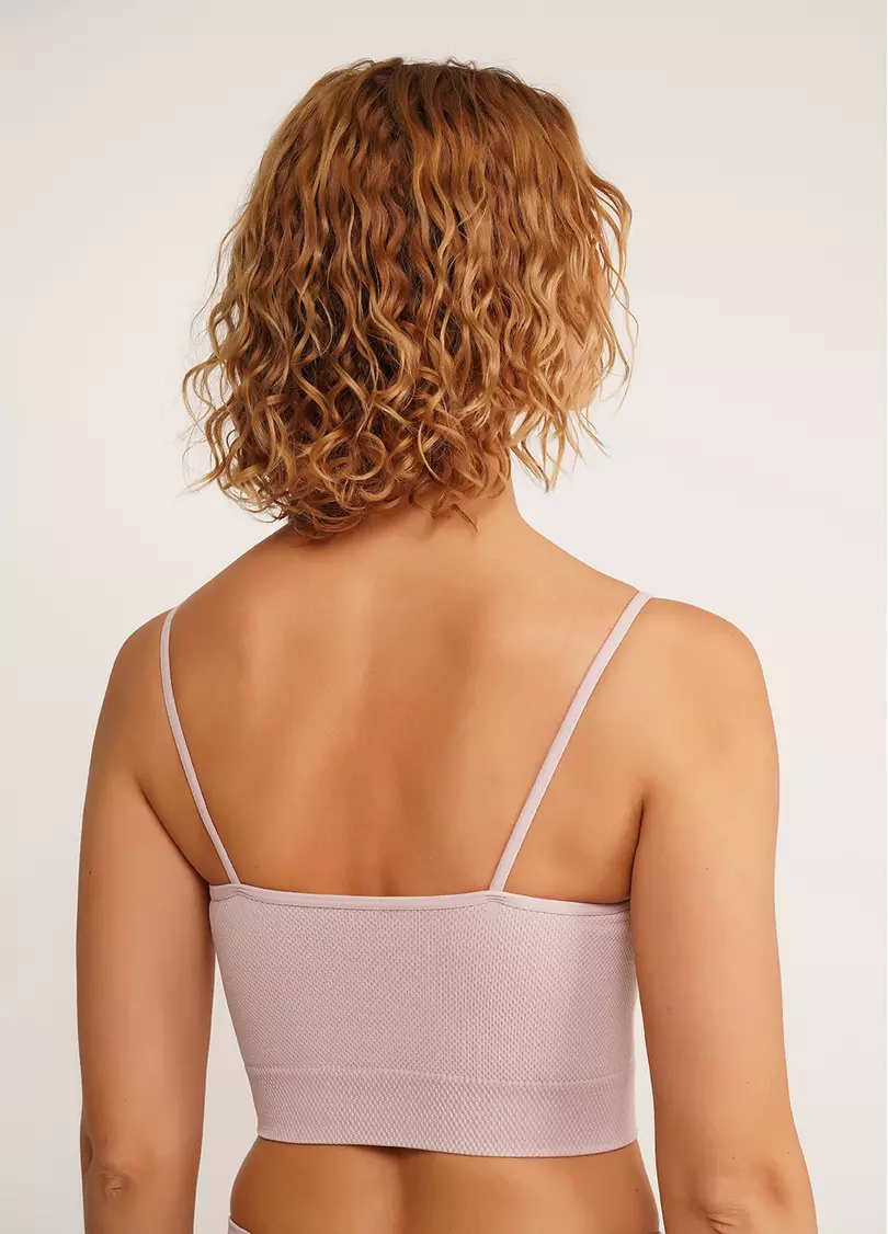 Бесшовный топ майка с фактурным узором CAMI TOP GRAIN burnished lilac (розовый)