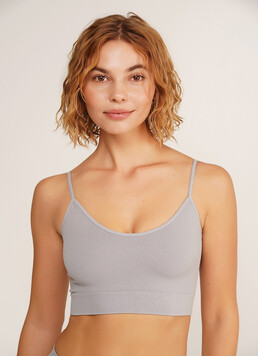Бесшовный топ майка с фактурным узором CAMI TOP GRAIN griffin (серый)