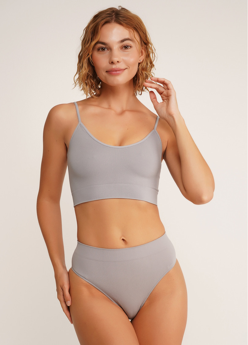 Безшовний топ майка з фактурним візерунком CAMI TOP GRAIN griffin (сірий)