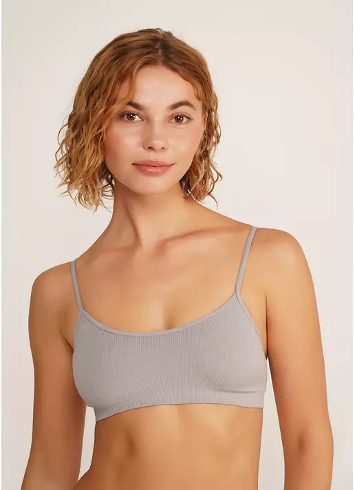 Топ на бретелях в рубчик CAMI TOP RIB griffin (серый)