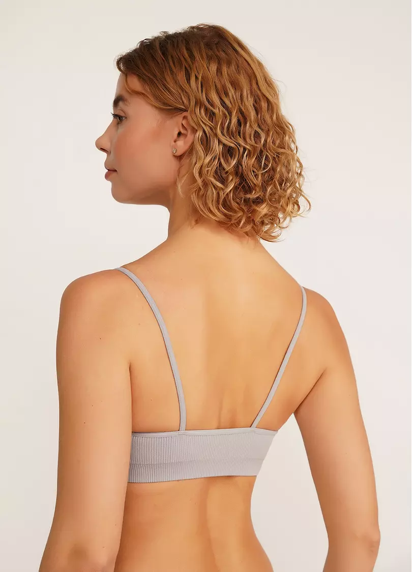 Топ на бретелях в рубчик CAMI TOP RIB griffin (сірий)