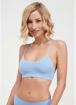 Топ на бретелях в рубчик CAMI TOP RIB lacecap hydrangea (блакитний) Топ на бретелях в рубчик CAMI TOP RIB lacecap hydrangea (блакитний)