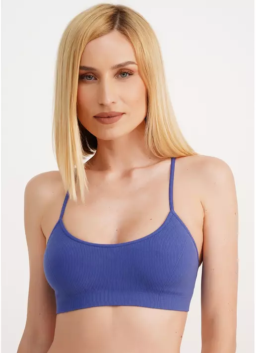 Топ на бретелях в рубчик CAMI TOP RIB marlin (синій)