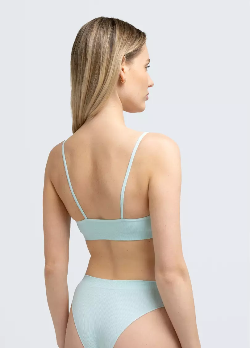 Топ на бретелях в рубчик CAMI TOP RIB mint (зеленый)