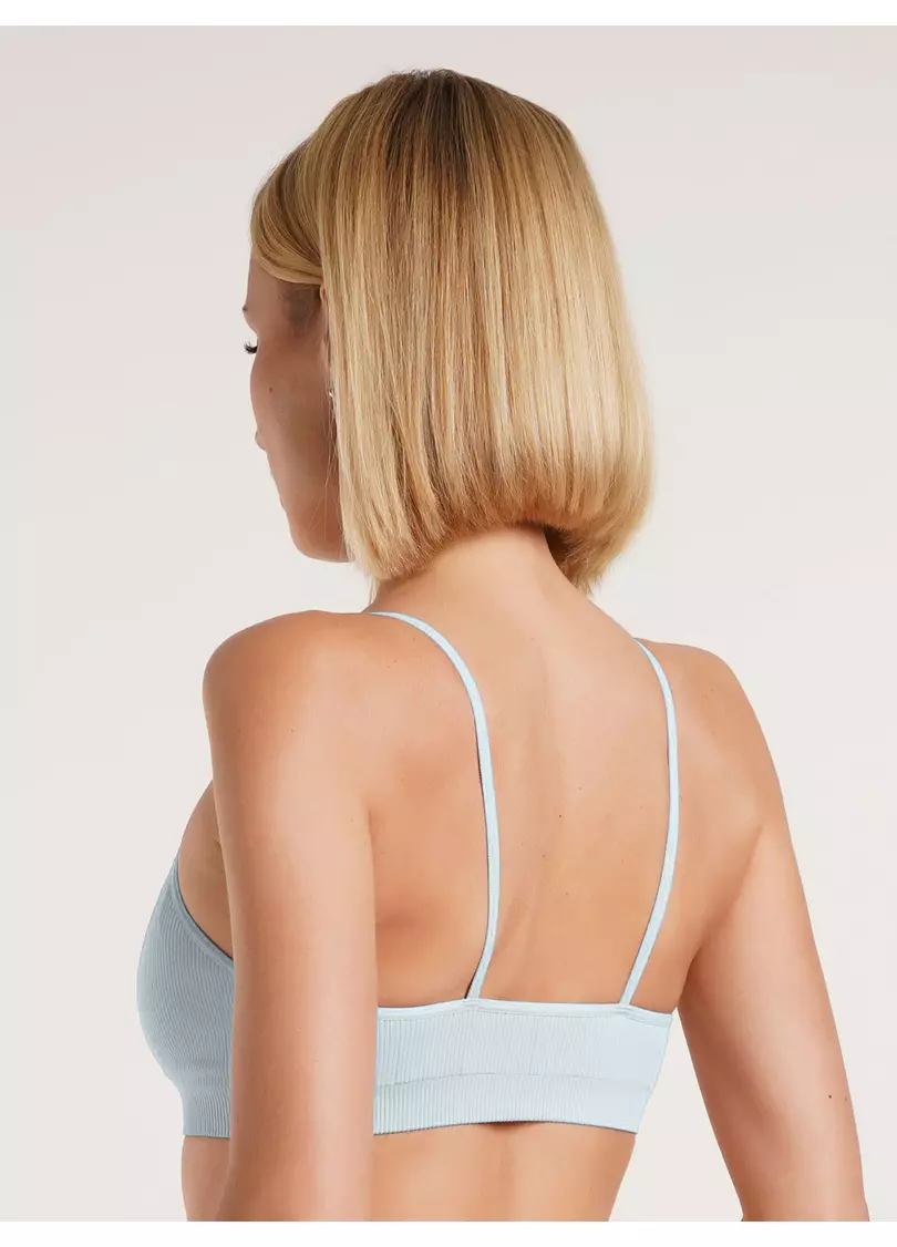 Топ на бретелях в рубчик CAMI TOP RIB spun sugar (блакитний)