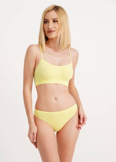 Бесшовный топ на тонких бретелях CAMI TOP charlock (желтый)