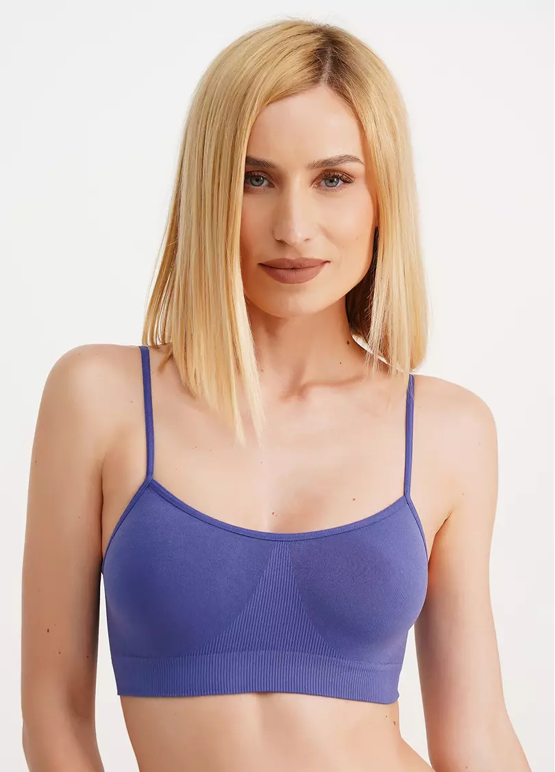 Безшовний топ на бретелях CAMI TOP marlin (синій)