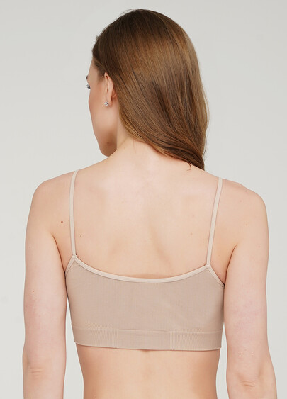 Бесшовный топ на тонких бретелях CAMI TOP (бежевый)
