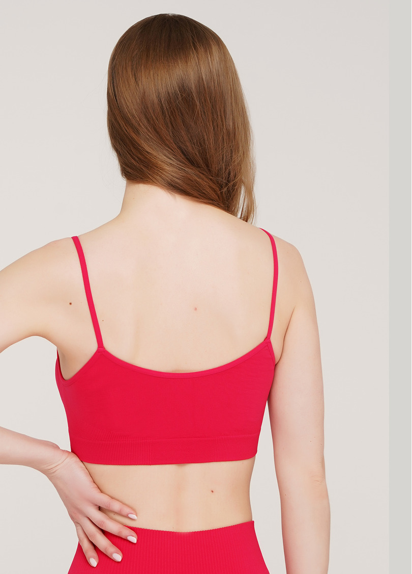 Безшовний топ на бретелях CAMI TOP (яскраво-рожевий)