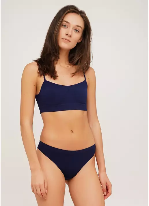 Бесшовный топ на тонких бретелях CAMI TOP rhodonite (синий)