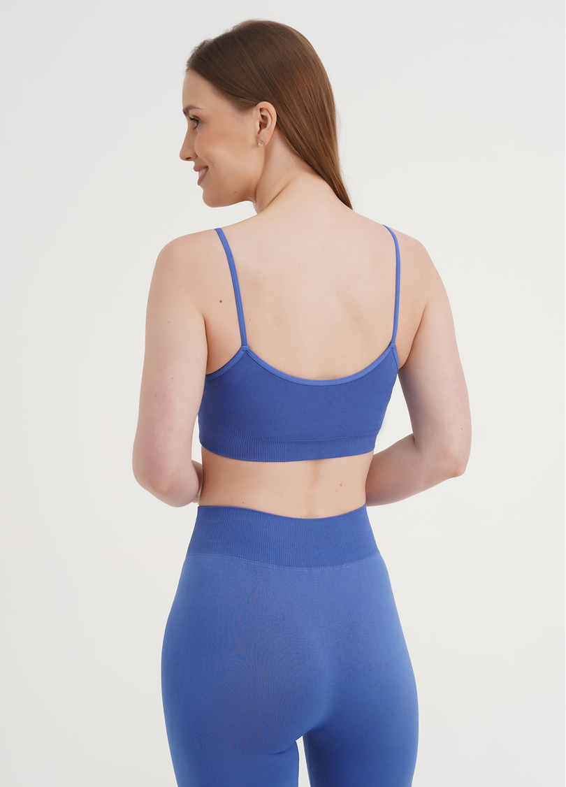 Бесшовный топ на тонких бретелях CAMI TOP skydiver (синий)