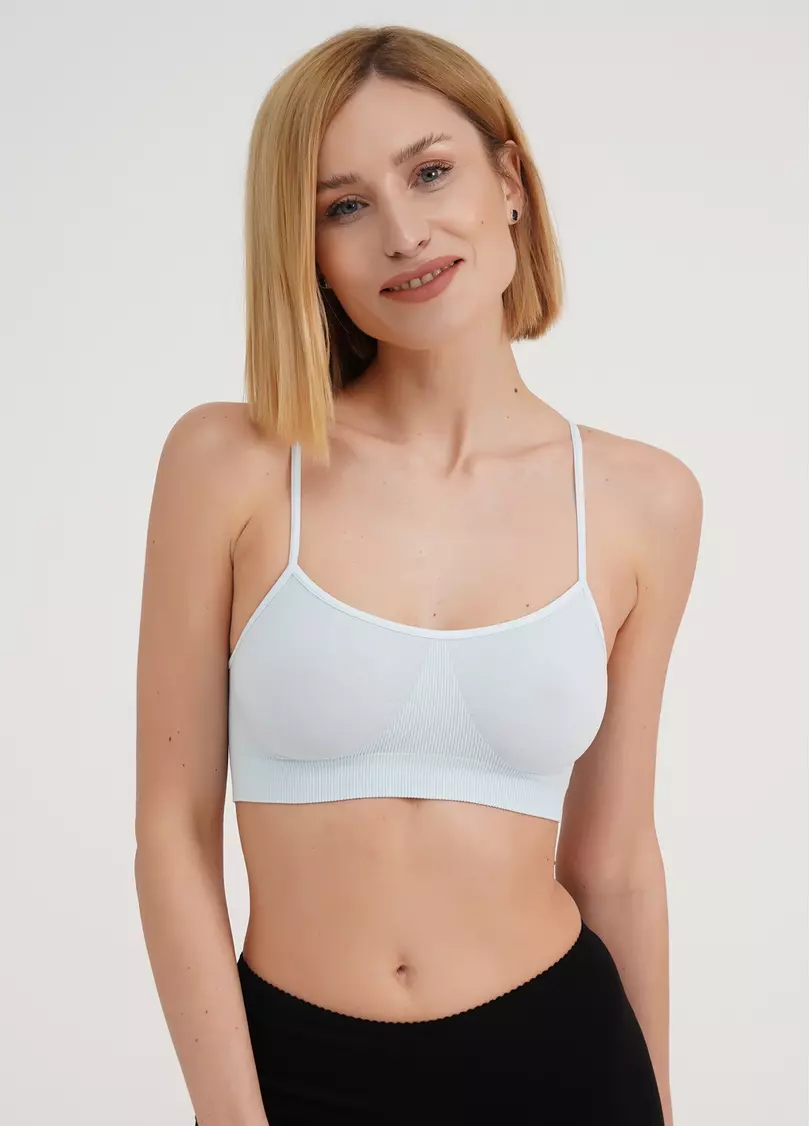 Безшовний топ на бретелях CAMI TOP spun sugar (блакитний)