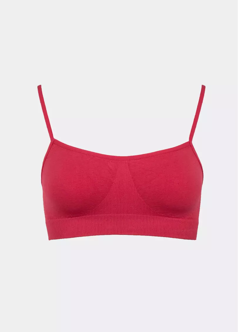 Безшовний топ на бретелях CAMI TOP winterberry (червоний)