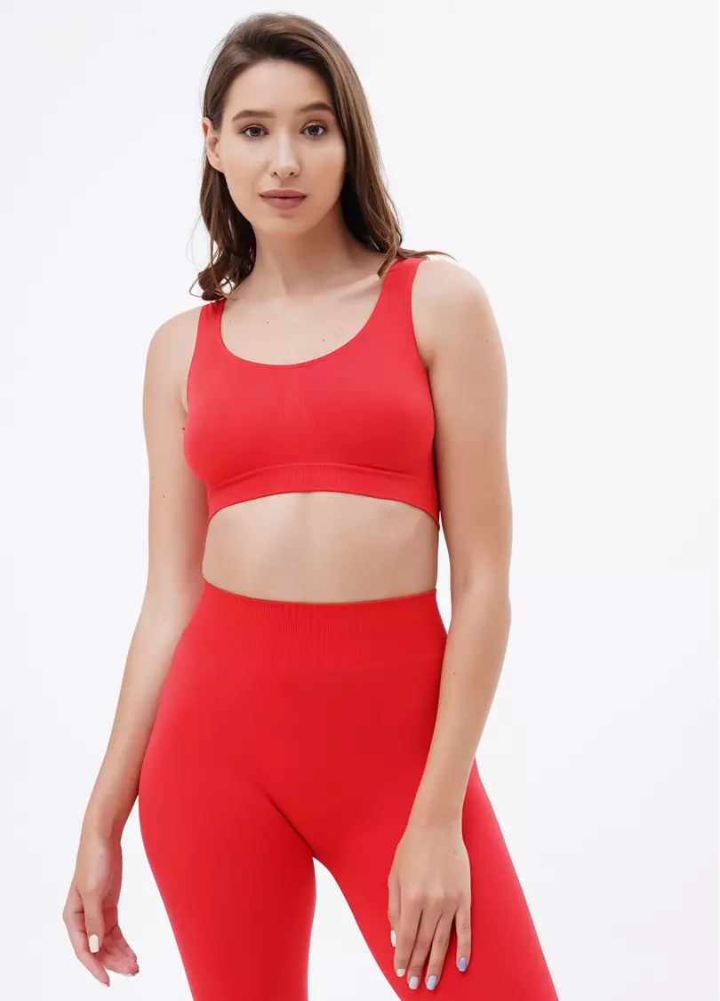 Топ на широких бретелях безшовний CLASSIC TOP poincianа (червоний)