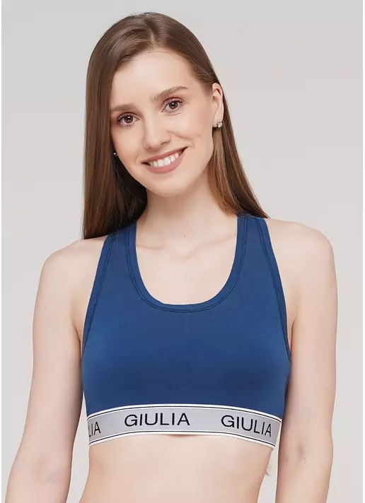 Женский топ из хлопка COTTON FIT 4101/60 navy (синий)