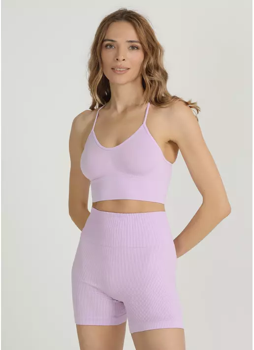 Безшовний топ з боковою підтримкою FLEX TOP orchid bloom (фіолетовий)