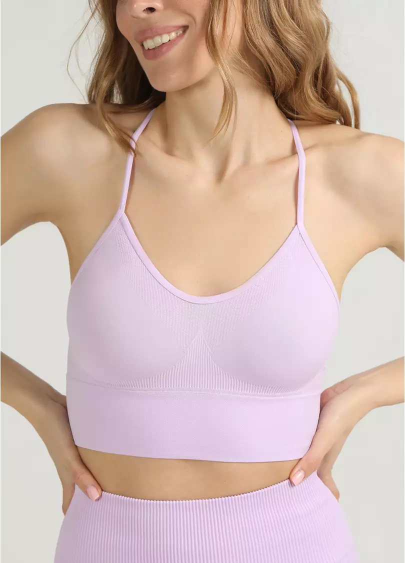 Безшовний топ з боковою підтримкою FLEX TOP orchid bloom (фіолетовий)