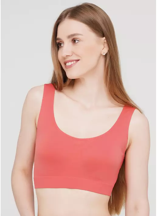 Безшовний топ на широких бретелях TANK TOP (кораловий) Безшовний топ на широких бретелях TANK TOP (кораловий)