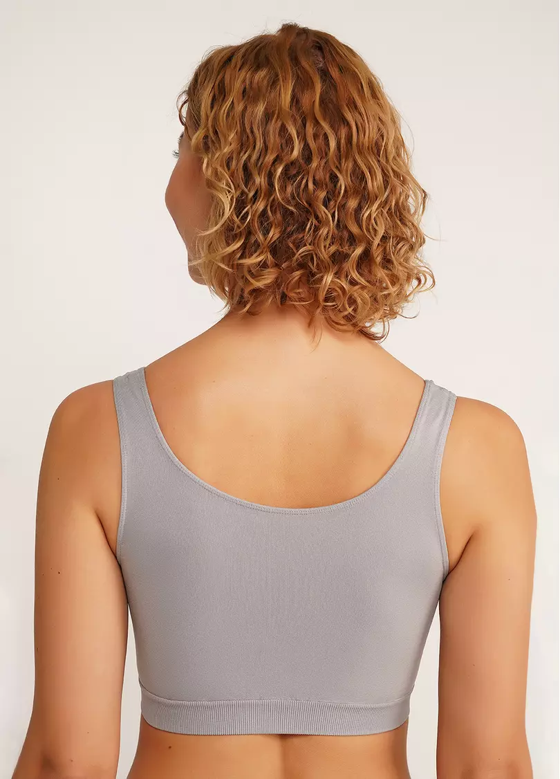 Бесшовный топ на широких бретелях TANK TOP griffin (серый)