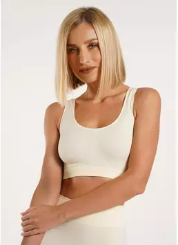 Безшовний топ на широких бретелях TANK TOP vanilla (жовтий) Безшовний топ на широких бретелях TANK TOP vanilla (жовтий)