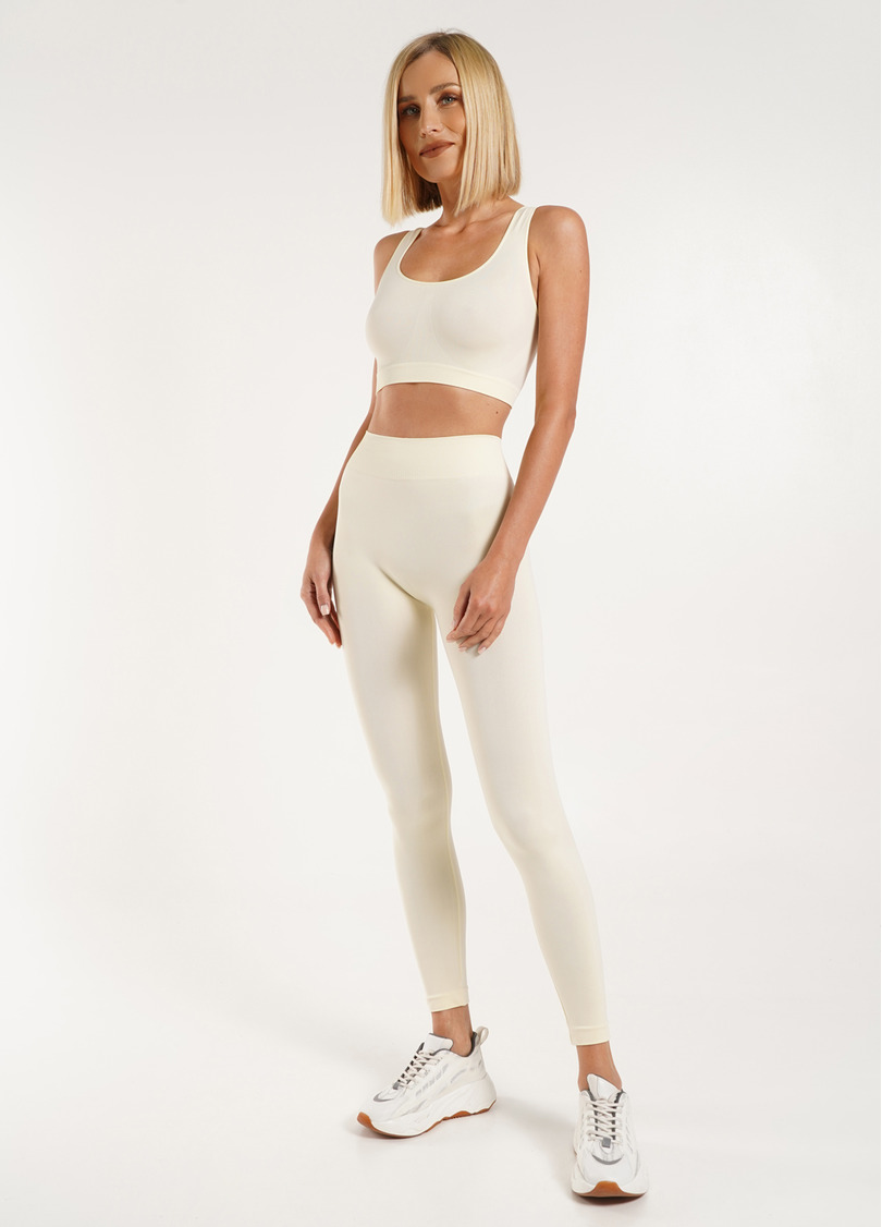 Безшовний топ на широких бретелях TANK TOP vanilla (жовтий)