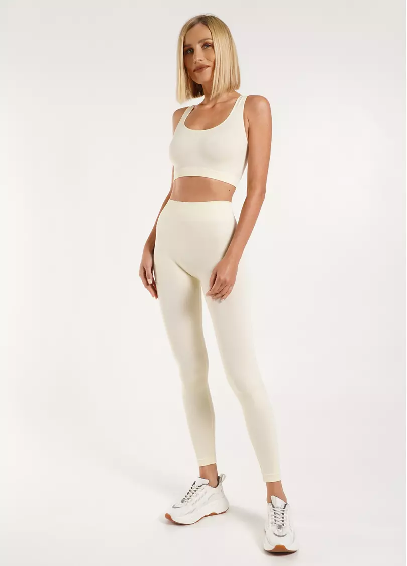 Безшовний топ на широких бретелях TANK TOP vanilla (жовтий)