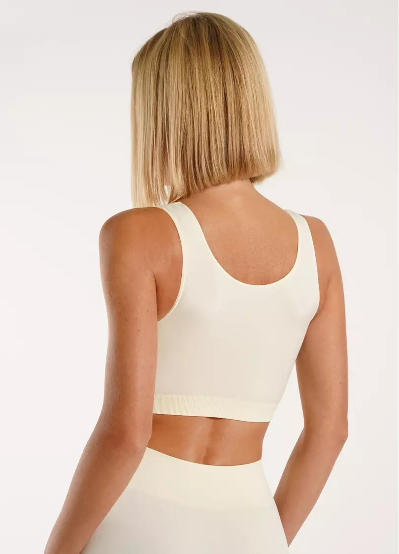 Безшовний топ на широких бретелях TANK TOP vanilla (жовтий)