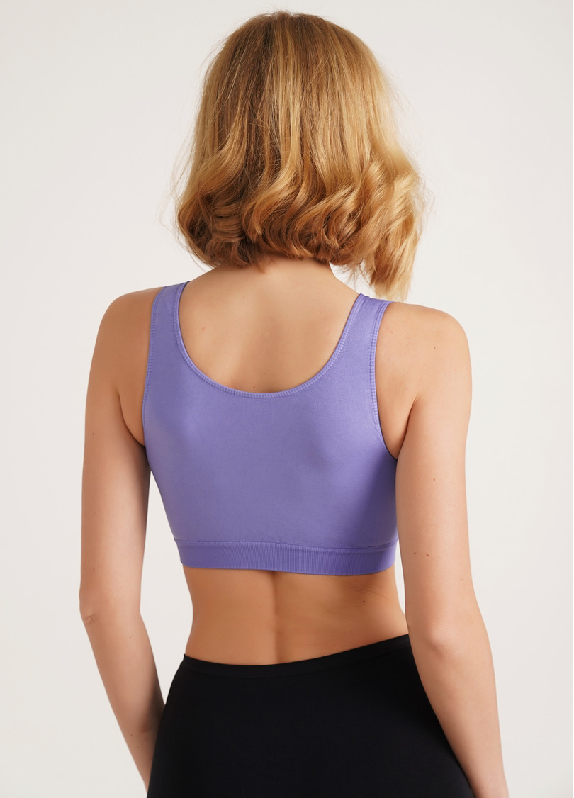 Бесшовный топ на широких бретелях TANK TOP very peri (фиолетовый)