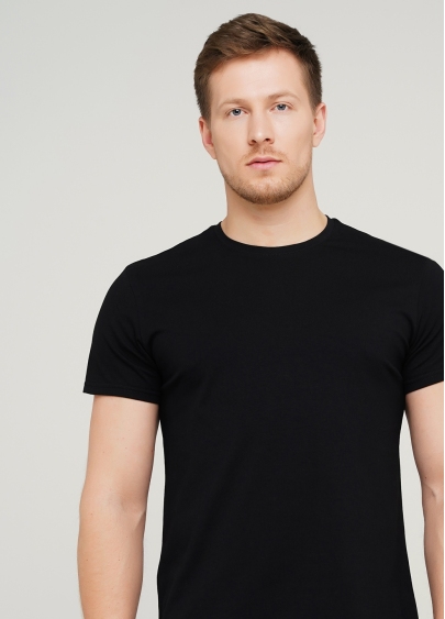 Класична чоловіча футболка Adam 49/409/010 (чорний)