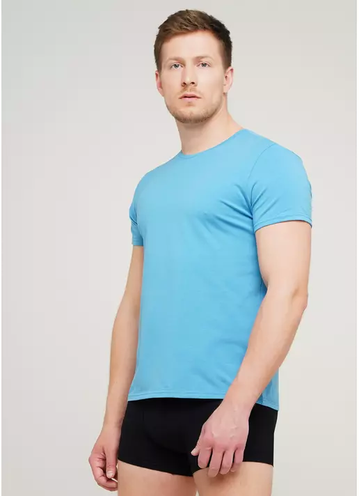 Класична чоловіча футболка Adam 49/409/010 (блакитний)