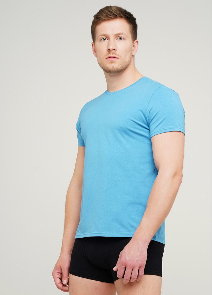 Классическая мужская футболка Adam 49/409/010 (голубой)