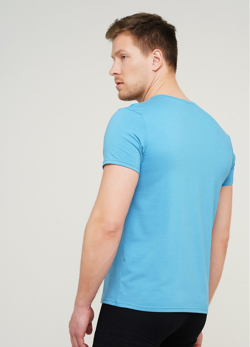Классическая мужская футболка Adam 49/409/010 (голубой)