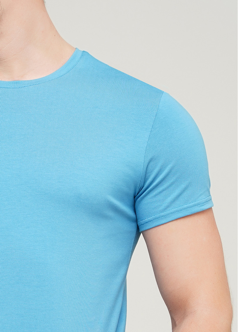 Классическая мужская футболка Adam 49/409/010 (голубой)