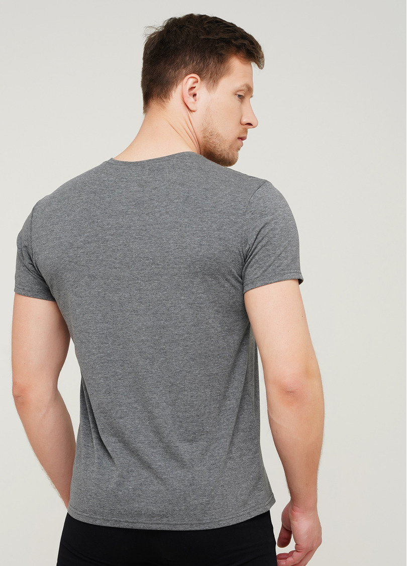 Класична чоловіча футболка Adam 49/409/010 (темно-сірий)