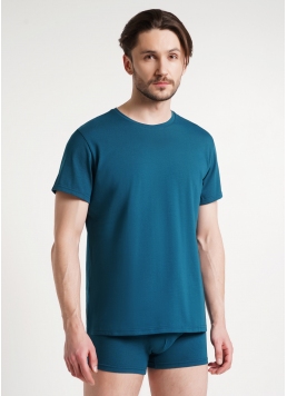 Классическая мужская футболка Adam 49/409/010 dark turquoise (зеленый)